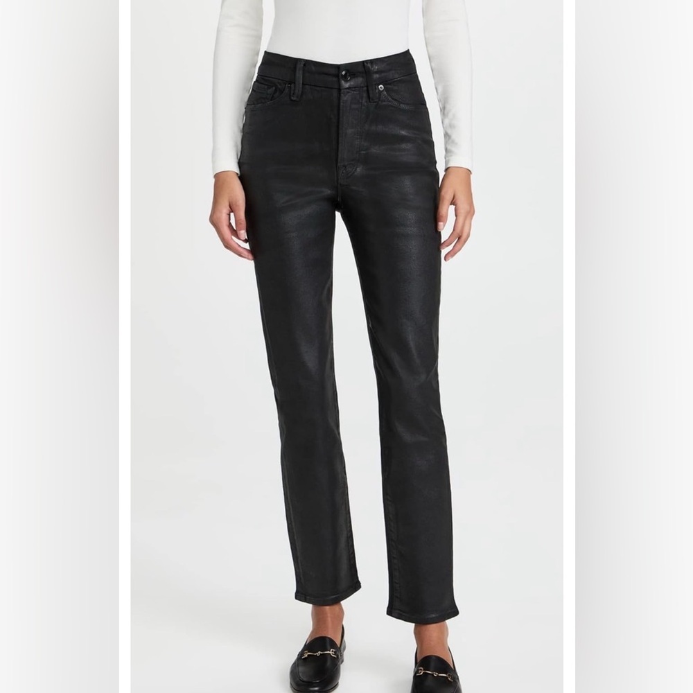 Good American Women's Good Classic Coated Pants Size 4/27​